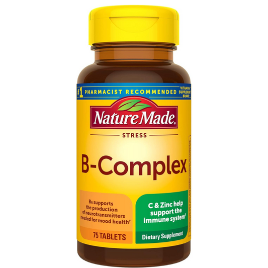 Nature Made Stress B Complex with Vitamin C and Zinc, Dietary Supplement for Immune Support, 75 Tablets