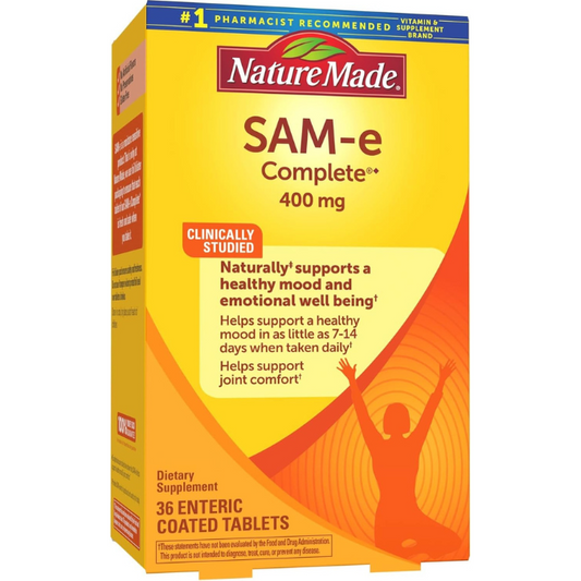 Nature Made SAM-e Complete 400 mg, Dietary Supplement for Mood Support, 36 Tablets