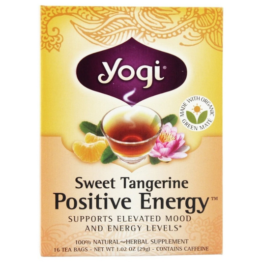 Yogi Sweet Tangerine Positive Energy, 16 Tea Bags, Packaging May Vary (Pack of 1)