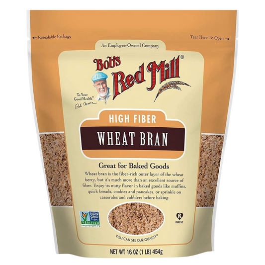 Bob's Red Mill Wheat Bran, 16oz (Pack of 1) - Non GMO, Vegan, Kosher