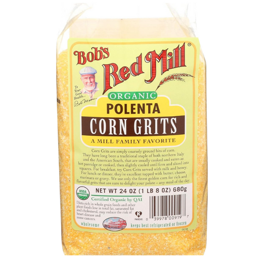 Bobs Red Mill 19490 Organic Polenta Corn Grits, 24 Oz