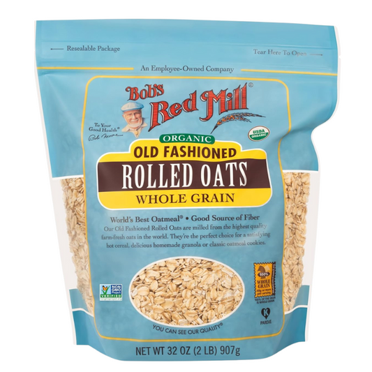 Bob's Red Mill Organic Old Fashioned Rolled Oats, 32oz (Pack of 1) - Non GMO, Whole Grain, Vegan, Kosher