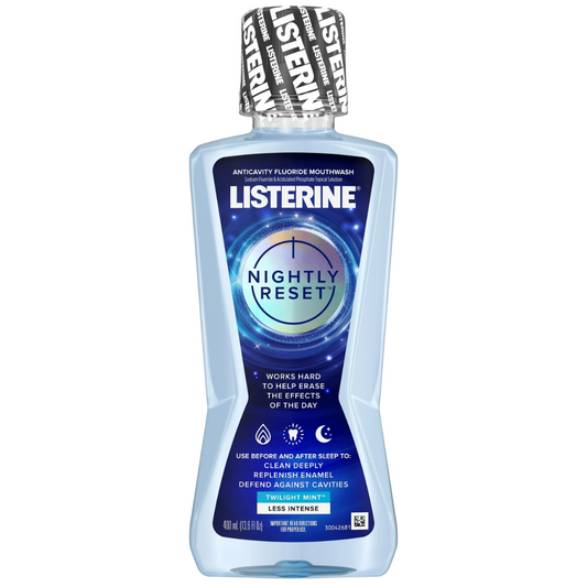 Listerine Nightly Reset Nighttime Mouthwash, Twilight Mint, 400mL