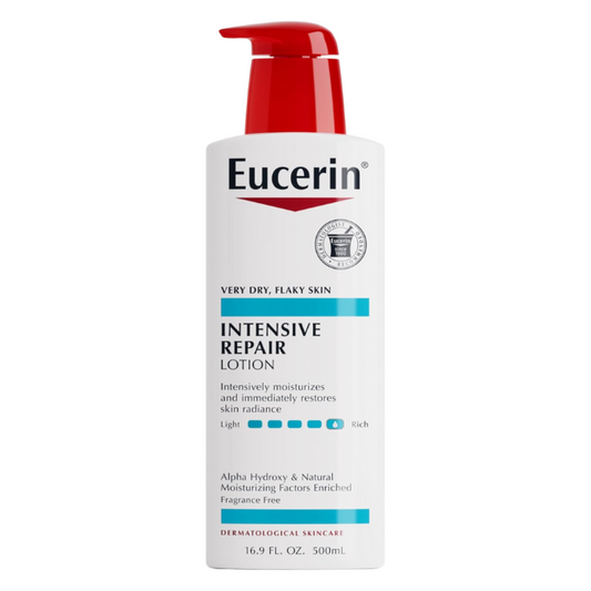 Eucerin Intensive Repair Body Lotion for Dry Skin with Alpha Hydroxy, Body Moisturizer for Very Dry Skin| 16.9 Fl Oz Bottle