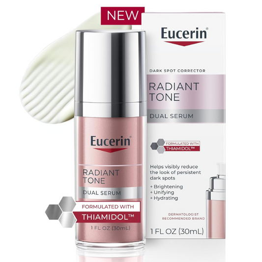 Eucerin Radiant Tone Dual Serum Dark Spot Corrector, Dark Spot Serum with Thiamidol and Hyaluronic Acid | 1 Fl Oz Bottle