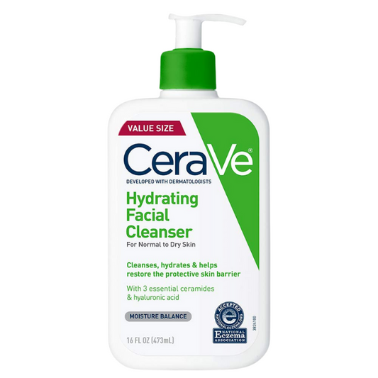 CeraVe Hydrating Facial Cleanser, Moisturizing Face Wash For Dry Skin, Hyaluronic Acid + Ceramides + Glycerin