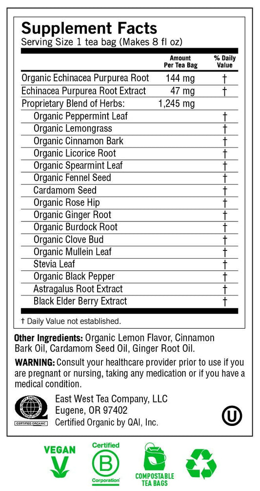 Yogi Echinacea Immune Support Organic Tea, 16 Tea Bags