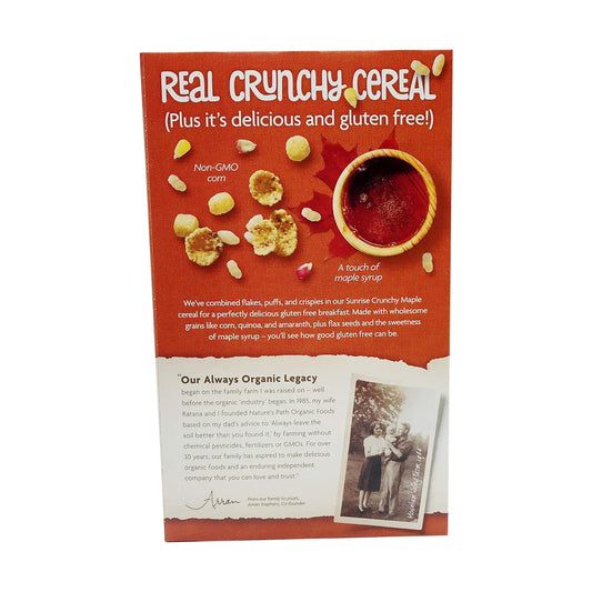 Nature's Path Organic Gluten Free Crunchy Maple Sunrise Cereal, 10.6 OZ