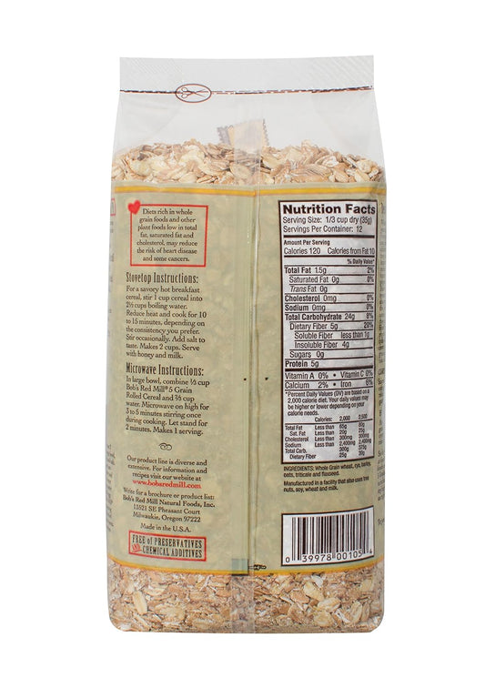 Bob's Red Mill 5 Grain Rolled Hot Cereal, 16-ounce