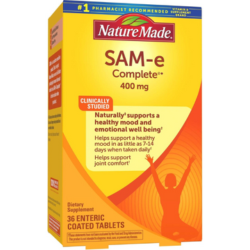 Nature Made SAM-e Complete 400 mg, Dietary Supplement for Mood Support, 36 Tablets