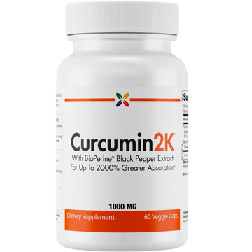 Stop Aging Now - Curcumin2K Formula with BioPerine Black Pepper Extract - 60 capsules