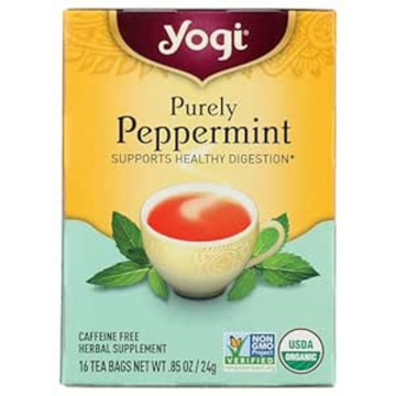 Yogi Purely Peppermint Tea 16BAGS NET WT 0.85OZ (24G)