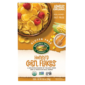 Nature's Path Organic Honey'D Corn Flakes Cereal, 10.6 oz (Pack of 1), Gluten Free
