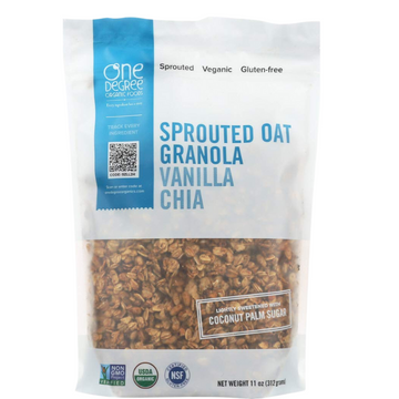 One Degree Sprouted Oat Vanilla Chia Granola, 11 fl oz