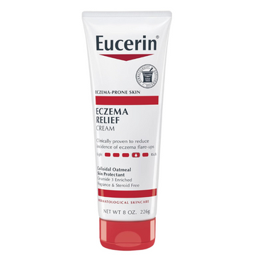 Eucerin Eczema Relief Cream, Full Body Lotion, Moisturizing Eczema Cream with Colloidal Oatmeal (Skin Protectant) and Ceramide 3, 8 Oz Tube